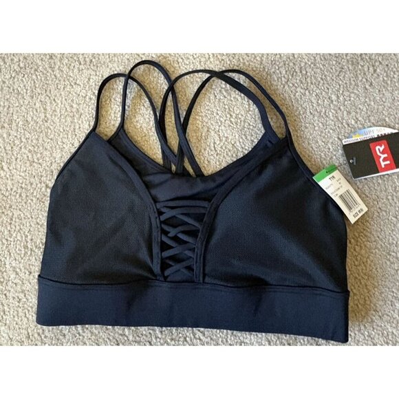 TYR Other - TYR Women Black Quinn Top Swim or Bra Top UPF 50+ Medium Support Size 8